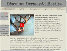 Tablet Screenshot of discountdermestidbeetles.com